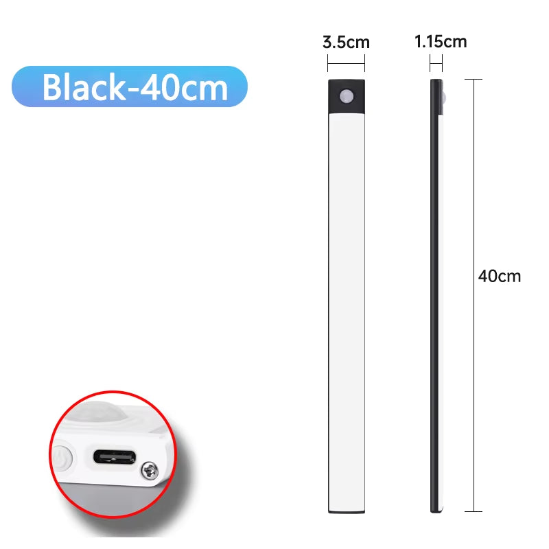 Night Light Motion Sensor Lights Wireless under Cabinet Light for Kitchen Cabinet Bedroom Wardrobe Indoor Lighting LED Bar Light