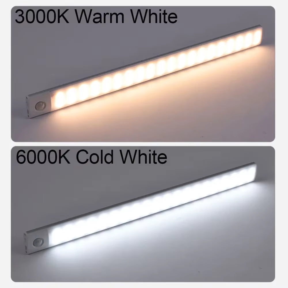 Night Light Motion Sensor Lights Wireless under Cabinet Light for Kitchen Cabinet Bedroom Wardrobe Indoor Lighting LED Bar Light