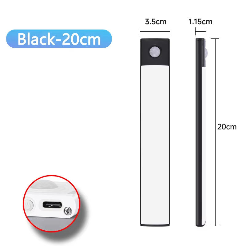 Night Light Motion Sensor Lights Wireless under Cabinet Light for Kitchen Cabinet Bedroom Wardrobe Indoor Lighting LED Bar Light