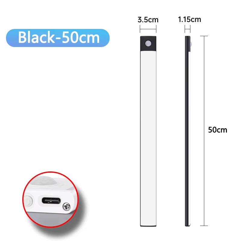 Night Light Motion Sensor Lights Wireless under Cabinet Light for Kitchen Cabinet Bedroom Wardrobe Indoor Lighting LED Bar Light