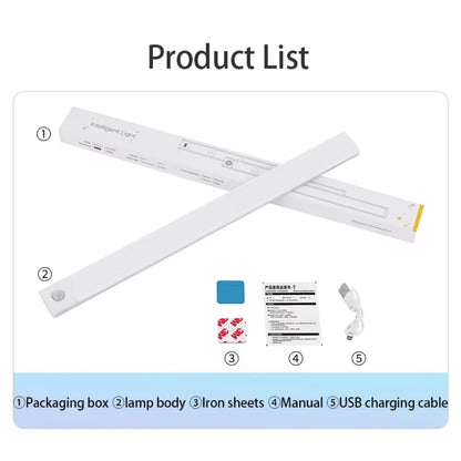 Night Light Motion Sensor Lights Wireless under Cabinet Light for Kitchen Cabinet Bedroom Wardrobe Indoor Lighting LED Bar Light