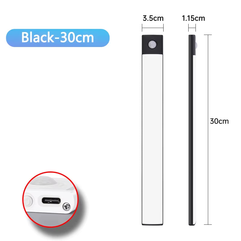 Night Light Motion Sensor Lights Wireless under Cabinet Light for Kitchen Cabinet Bedroom Wardrobe Indoor Lighting LED Bar Light