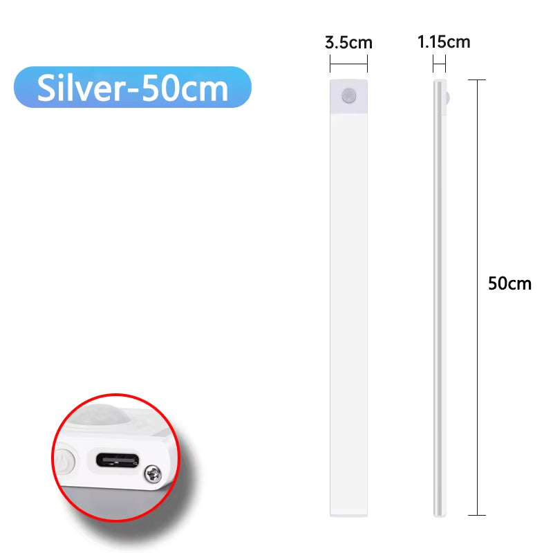 Night Light Motion Sensor Lights Wireless under Cabinet Light for Kitchen Cabinet Bedroom Wardrobe Indoor Lighting LED Bar Light